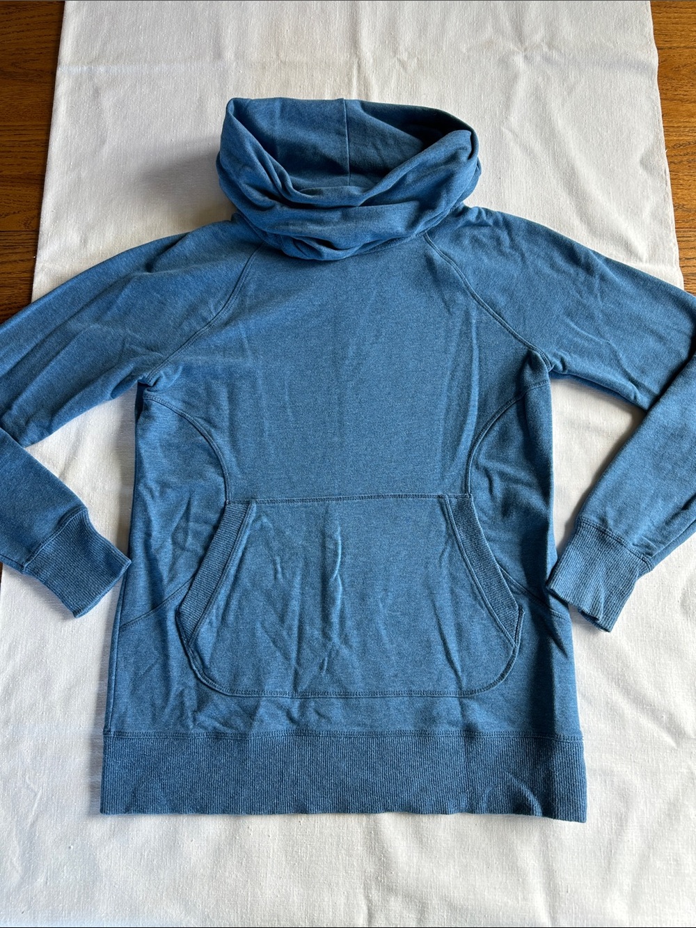 L.L.Bean Cozy Pullover Cowl Neck Blue S